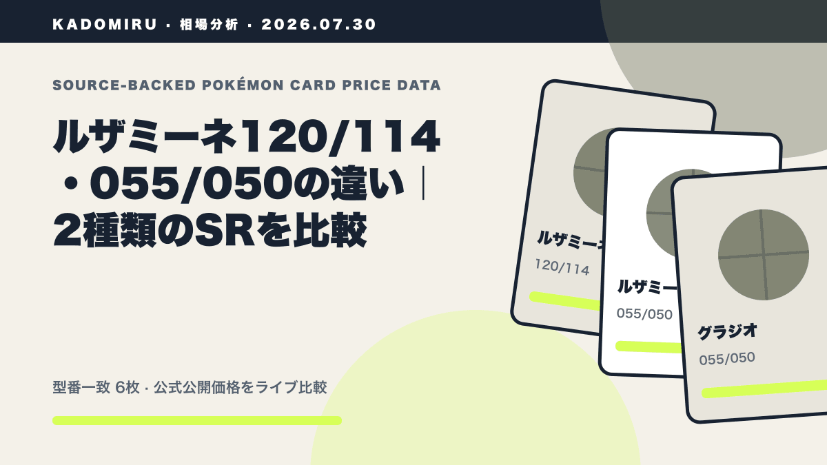 ルザミーネ120/114・055/050の違い｜2種類のSRを比較の公式買取価格データ概要